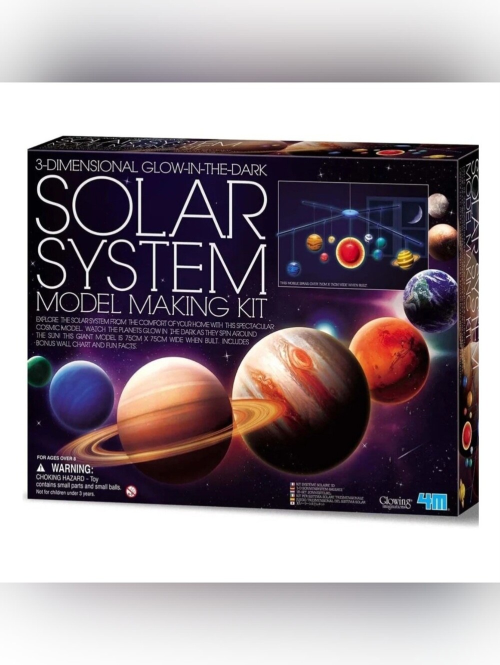 Solar System 3D Model Making Kit Glow In The Dark NEW
